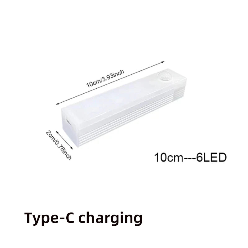 Motion Sensor Light Wireless LED Night Light Type C Rechargeable Light Cabinet Wardrobe Lamp Staircase Backlight For Kitchen LED